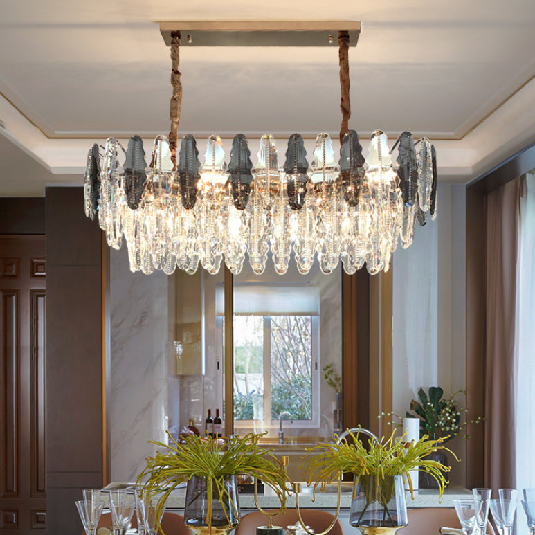 Linear Isola Lucizia a ciondolo Linea Linea Lighting Hanging Island Lights in grigio