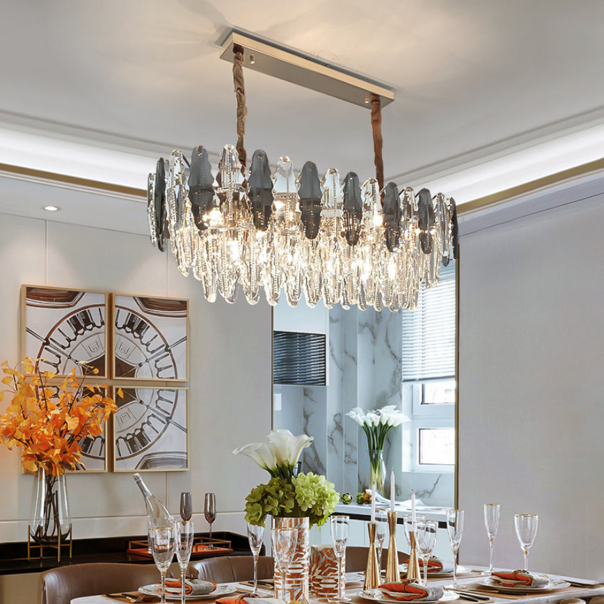 Linear Isola Lucizia a ciondolo Linea Linea Lighting Hanging Island Lights in grigio