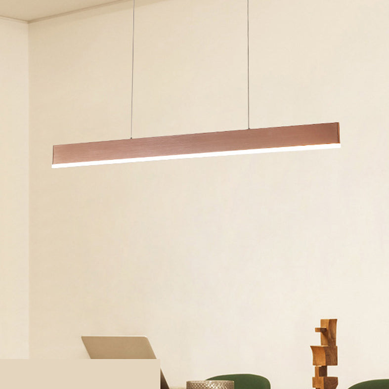 Contemporary Simple Style Rectangle LED Island Light Pendant Lights for Office