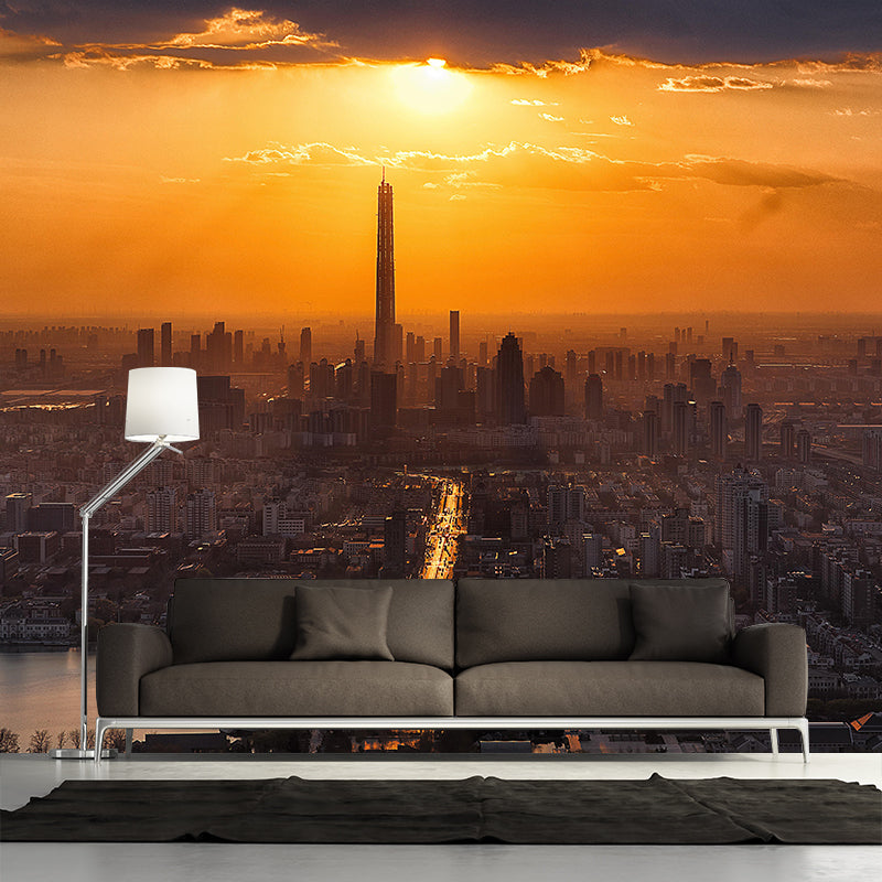 Beautiful Cityscapes Mural Decal Customized Contemporary Wall Covering