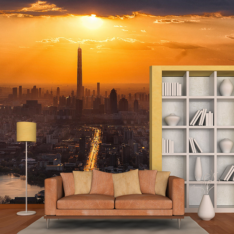 Beautiful Cityscapes Mural Decal Customized Contemporary Wall Covering