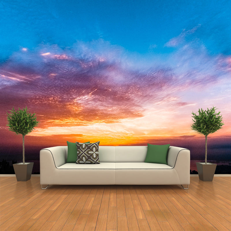 Sky View Contemporary Wall Mural Modernist Wall Covering for Bedroom Decor