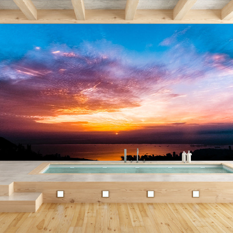 Sky View Contemporary Wall Mural Modernist Wall Covering for Bedroom Decor