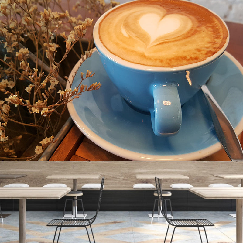 Soft Color Coffee Wall Mural Eco-friendly Modernism Commercial Use Wall Decoration