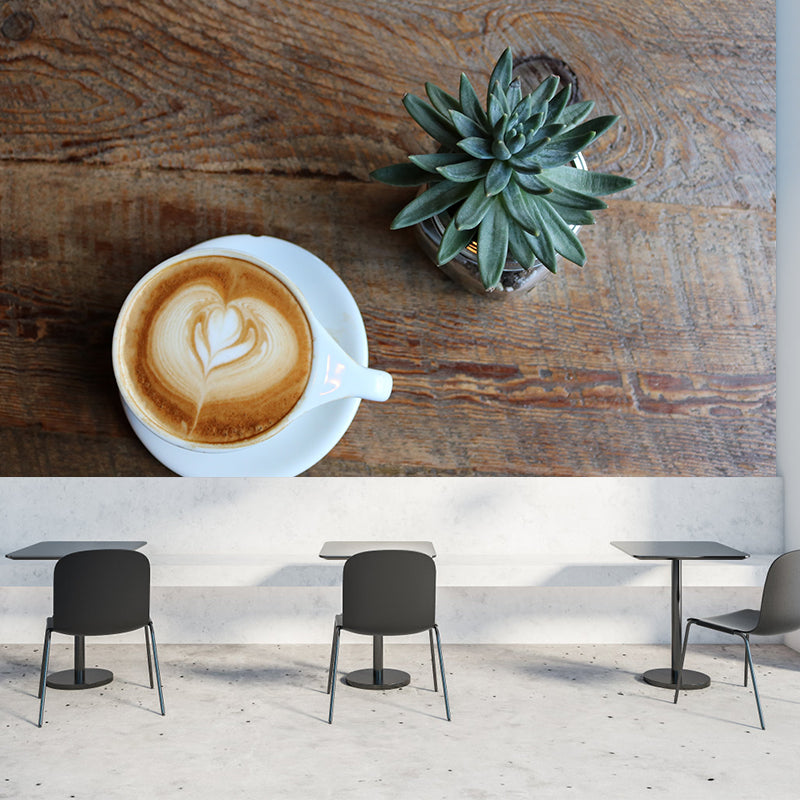 Soft Color Coffee Wall Mural Eco-friendly Modernism Commercial Use Wall Decoration