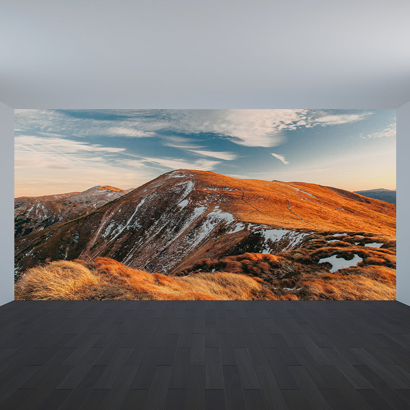 Contemporary Mountain Mural Wallpaper Photography Horizontal for Bedroom