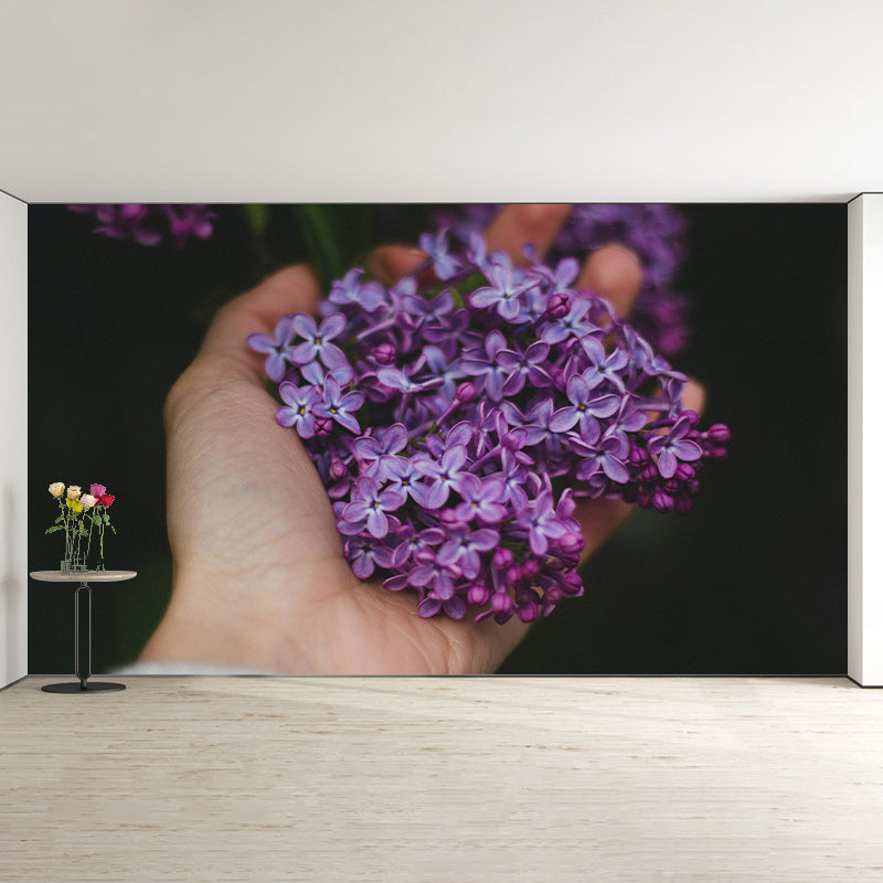 Beautiful Flowers Wallpaper Mural Eco-friendly Wall Decor for Living Room