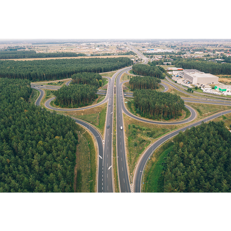 Various Highway View Mural Wallpaper Eco-friendly Material Wall Covering