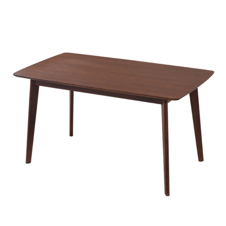 Modern Style Solid Wood Dining Set with Rectangle Shape Table and 4 Legs Base for Home Use