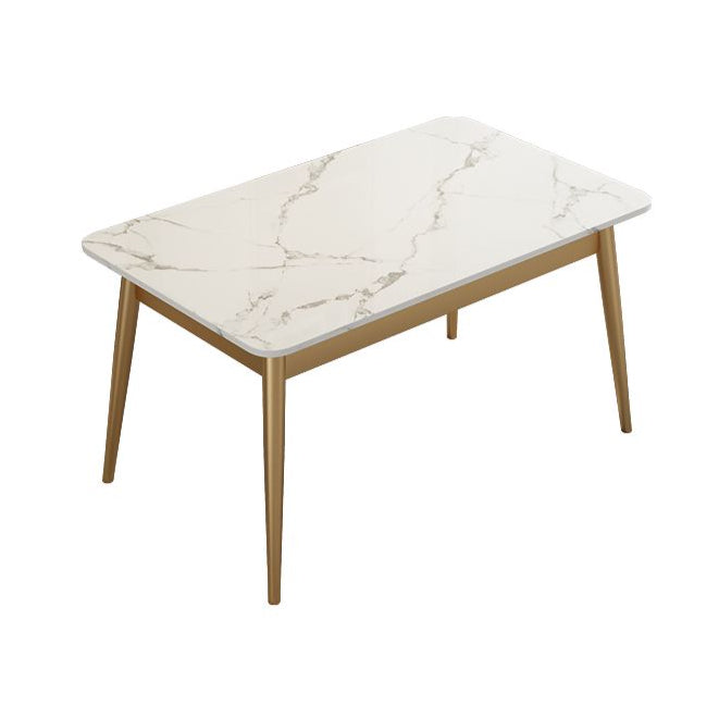 Juego de comedor de comedor estándar de piedra sinterizada moderna con mesa de comedor de cocina con 4 patas