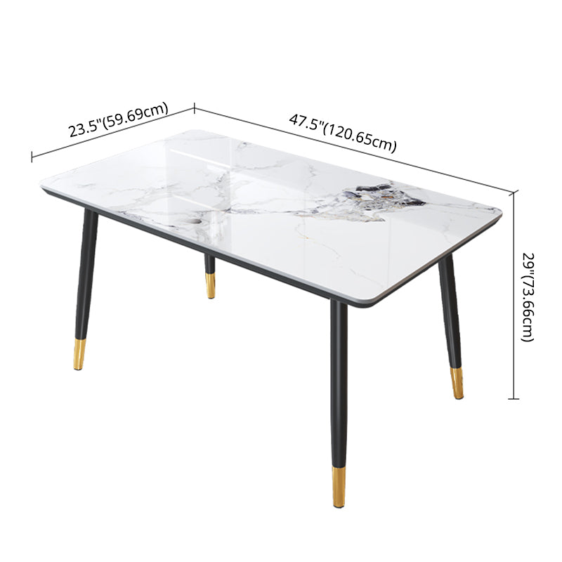 Contemporary Fixed Dining¬†Room¬†Table¬†Set with 4 Legs Base Kitchen Dining Furniture