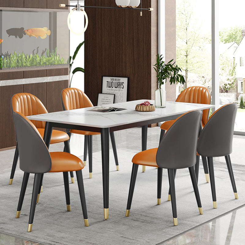 Modern Style Sintered Stone Dining¬†Room¬†Set with Rectangle Shape Dining Table Furniture