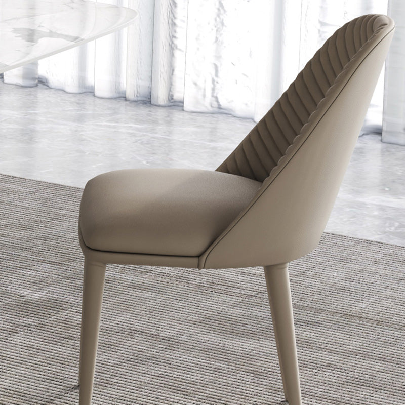 Minimalist Sintered Stone Dining Room Set with Black Base Formal Dining Table Set