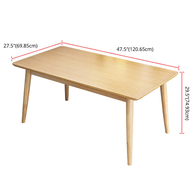 Contemporary Solid Wood Rectangle Dining Room Set with 4 Wood Legs for Kitchen Furniture