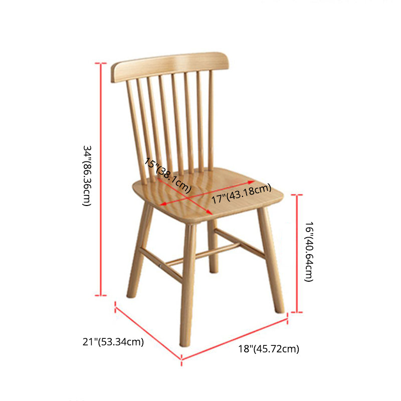 Contemporary Solid Wood Rectangle Dining Room Set with 4 Wood Legs for Kitchen Furniture