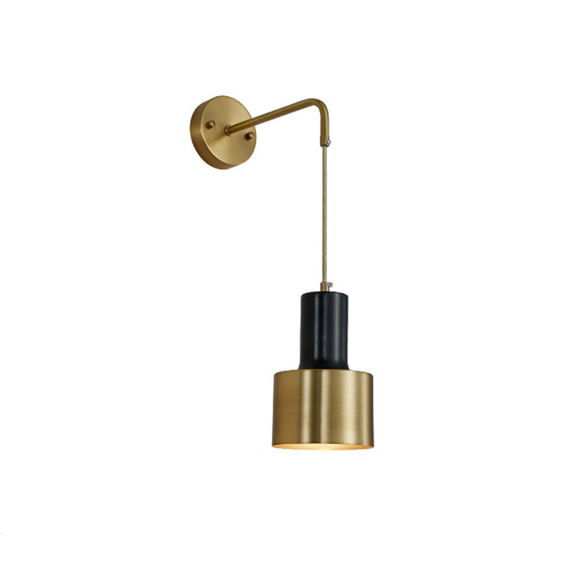 Cylinderical Metallic Wall Hanging Lights Modern Style 1-Light Wall Lamps for Living Room