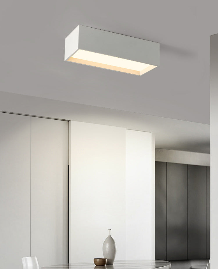 Acrylic Geometric LED Ceiling Fixture in Modern Simplicity Wrought Iron Flush Mount for Corridor