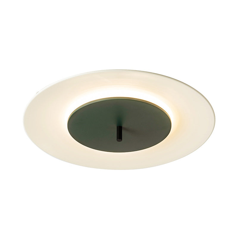Acrylic Circular LED Flush Mount in Modern Style Iron Macaron Ceiling Fixture for Interior Spaces