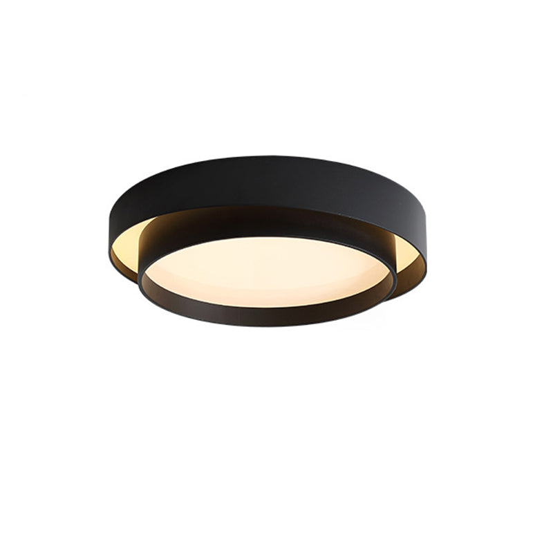 Acrylic Circular LED Ceiling Light in Modern Concise Style Wrought Iron Flush Mount for Living Room