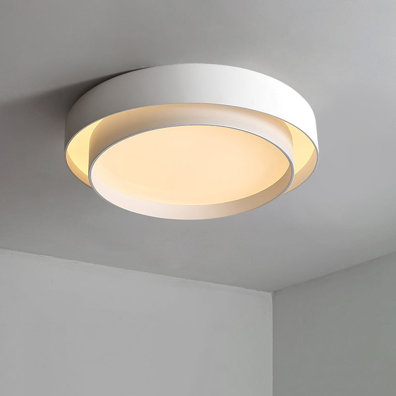 Acrylic Circular LED Ceiling Light in Modern Concise Style Wrought Iron Flush Mount for Living Room