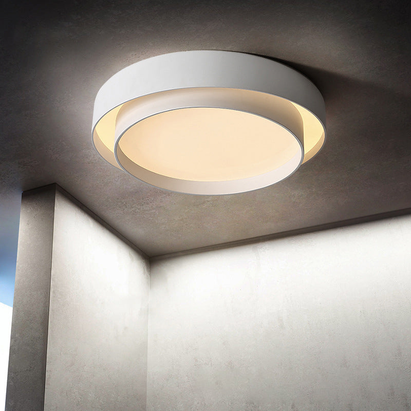 Acrylic Circular LED Ceiling Light in Modern Concise Style Wrought Iron Flush Mount for Living Room