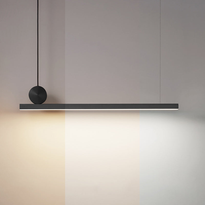Luminaire linéaire en métal à LED Island Nouveau pendentif de plafond moderne pour salle à manger