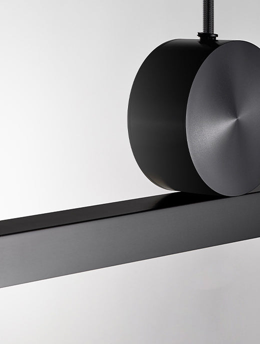 Luminaire linéaire en métal à LED Island Nouveau pendentif de plafond moderne pour salle à manger