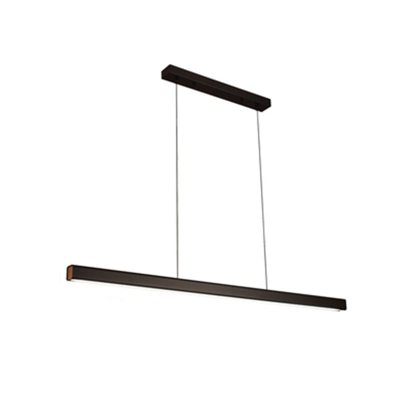 1 leichte moderne Metallleuchterlampe Linear LED Island Anhänger für Esszimmer