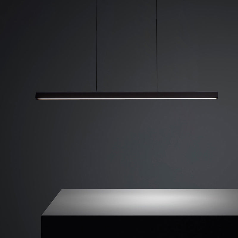 1 leichte moderne Metallleuchterlampe Linear LED Island Anhänger für Esszimmer