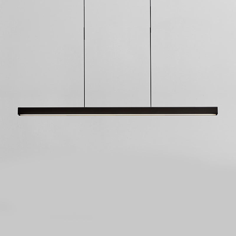 1 leichte moderne Metallleuchterlampe Linear LED Island Anhänger für Esszimmer