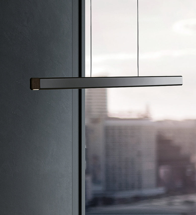 1 leichte moderne Metallleuchterlampe Linear LED Island Anhänger für Esszimmer