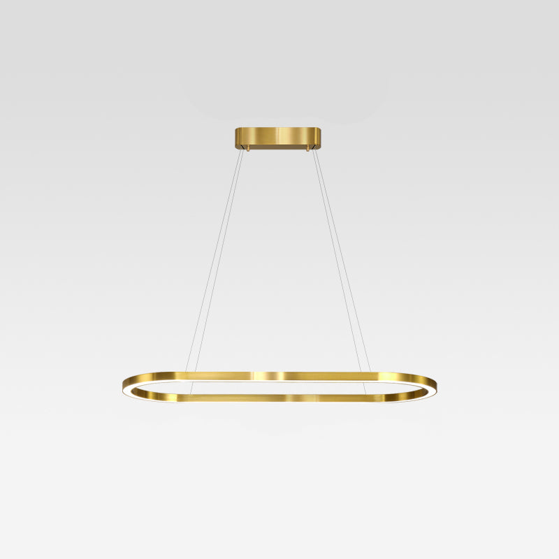 Lampada dell'isola a LED in metallo lineare Light a soffitto moderno Light per sala da pranzo