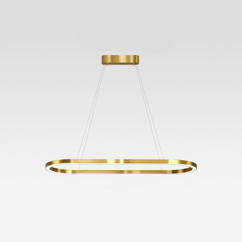 Linear Metal LED Island Light Fixture Modern Ceiling Pendant Light for Dining Room