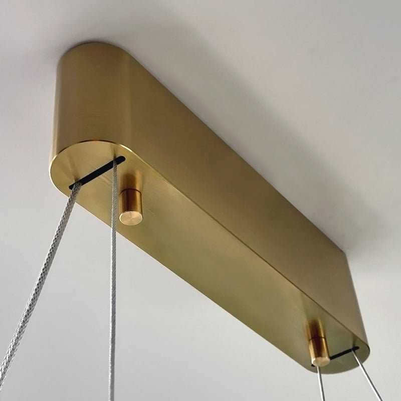 Linear Metal LED Island Light Fixture Modern Ceiling Pendant Light for Dining Room