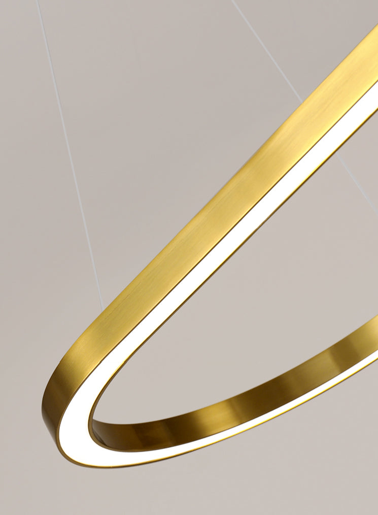 Linear Metal LED Island Light Fixture Modern Ceiling Pendant Light for Dining Room