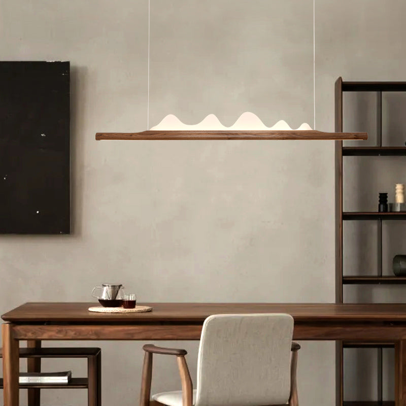 Idées d'éclairage à l'île LED moderne nordique lampe à lustre linéaire pour salle à manger