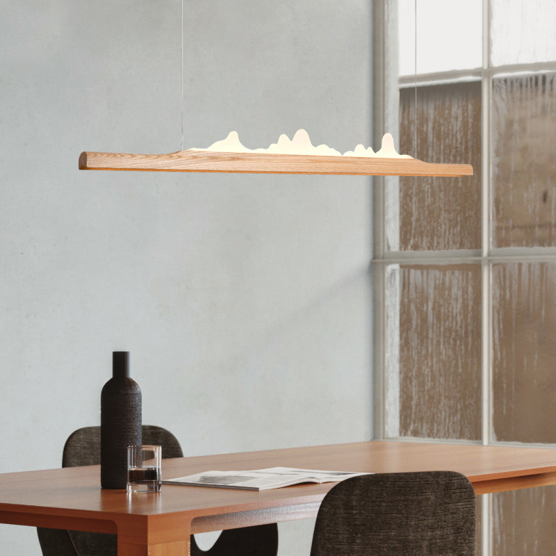 Idées d'éclairage à l'île LED moderne nordique lampe à lustre linéaire pour salle à manger