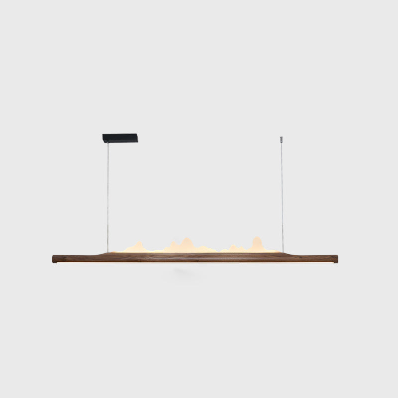 Idées d'éclairage à l'île LED moderne nordique lampe à lustre linéaire pour salle à manger