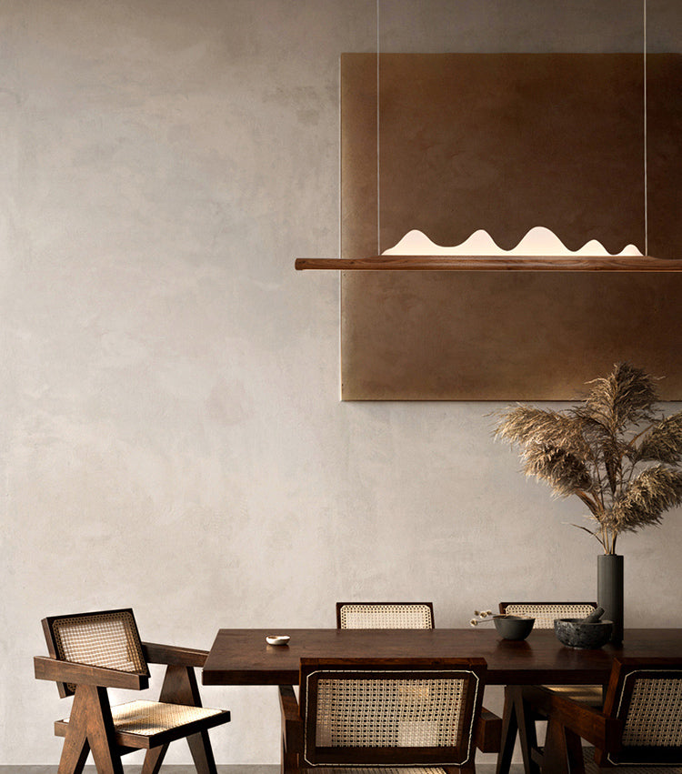 Idées d'éclairage à l'île LED moderne nordique lampe à lustre linéaire pour salle à manger