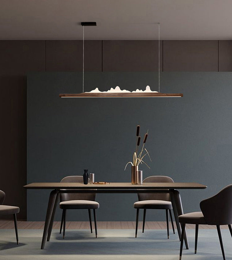 Idées d'éclairage à l'île LED moderne nordique lampe à lustre linéaire pour salle à manger