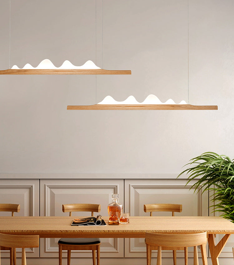 Idées d'éclairage à l'île LED moderne nordique lampe à lustre linéaire pour salle à manger