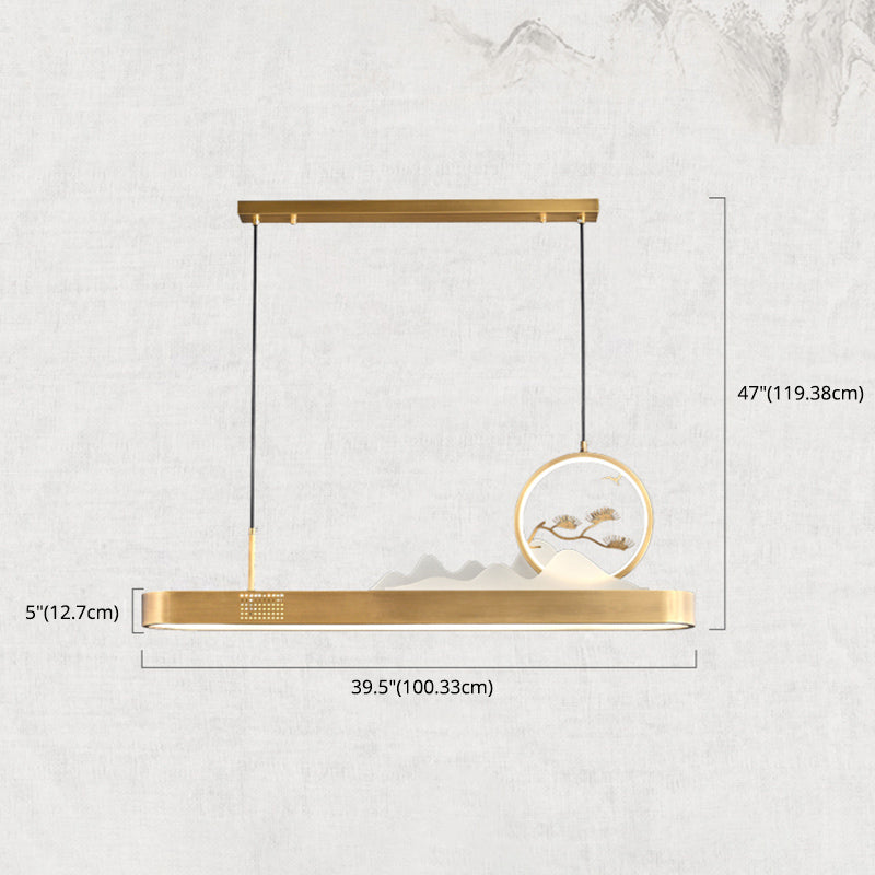 Luces LED lineales de 1 luces lineales de iluminación de la isla china para el comedor