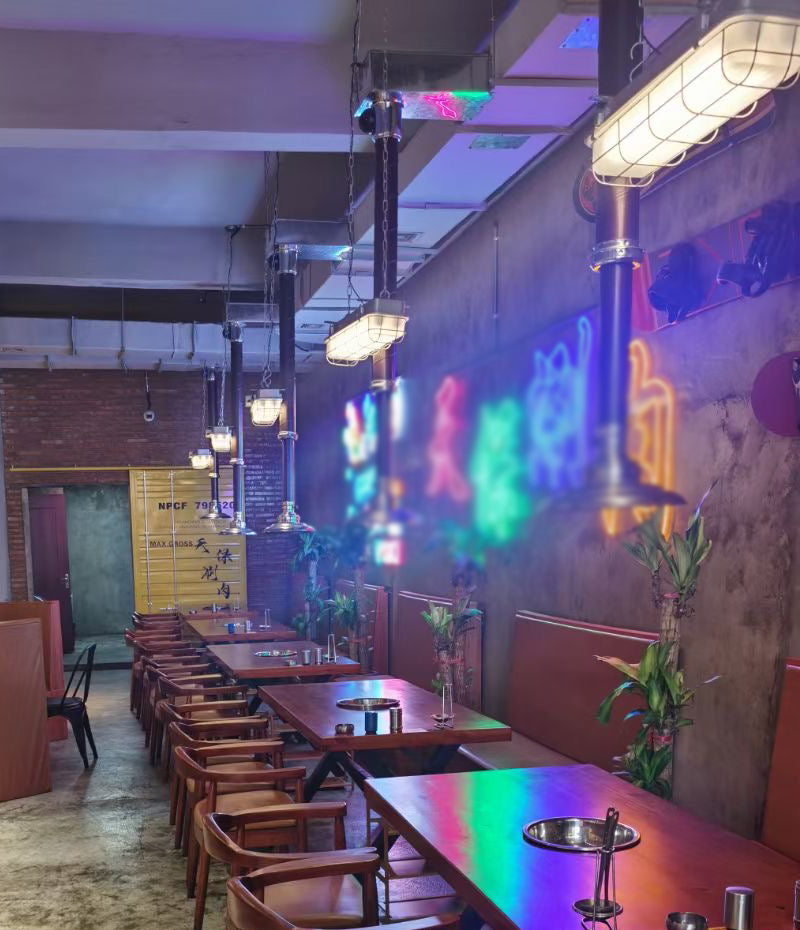 Éclairage d'île linéaire métal