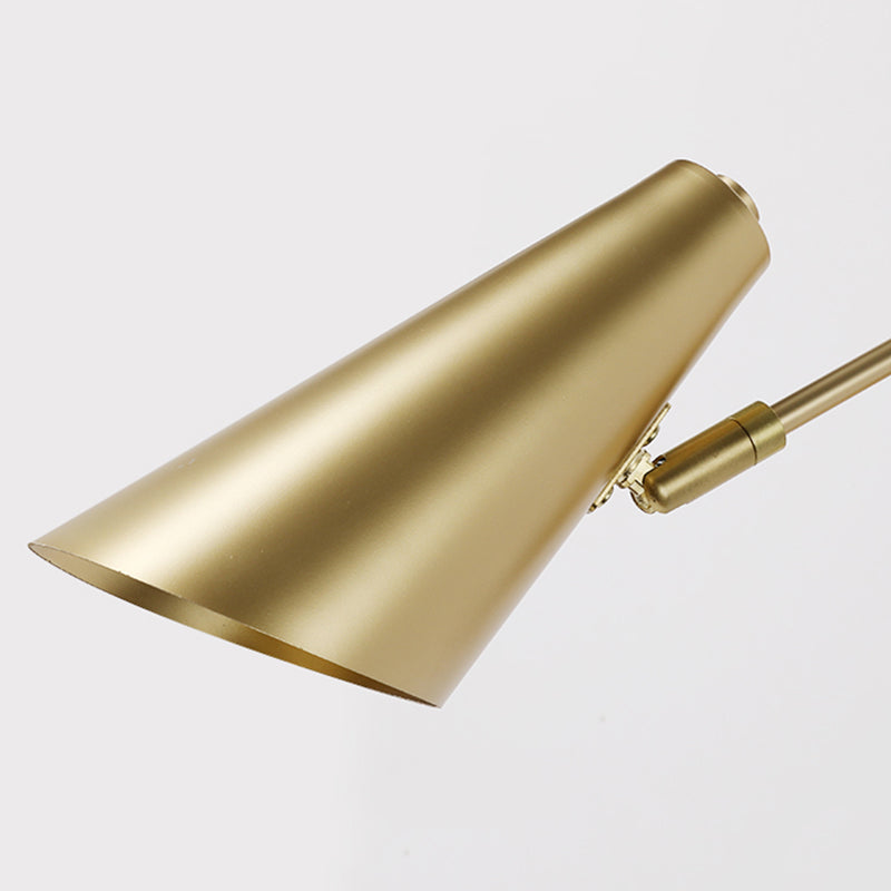 1-Light Wall Sconces Light Fixtures Modern Style Swing Arm Metallic Sconce Wall Lighting