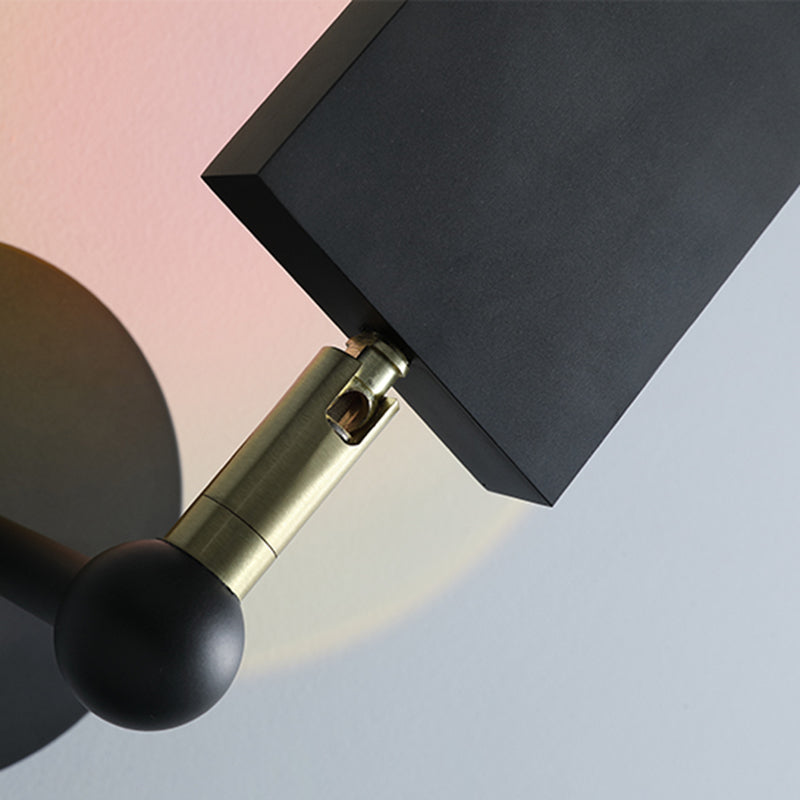 Lampada a parete a LED armata a 1 luce moderna a parete in metallo montato per la camera da letto