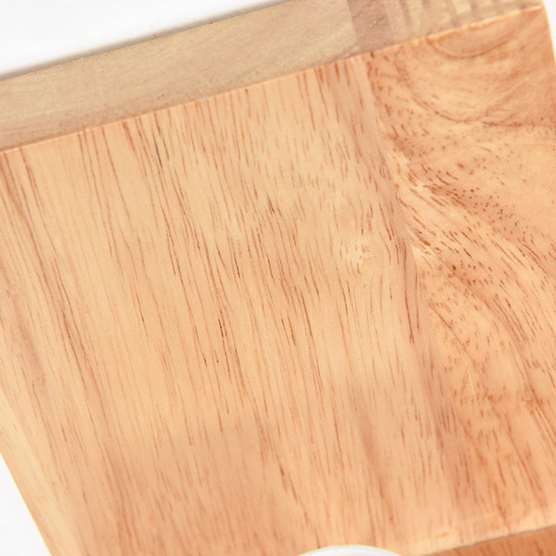 1 Licht geometrische Wandleuchten moderne einfache Stil Holzwandbeleuchtung in Braun