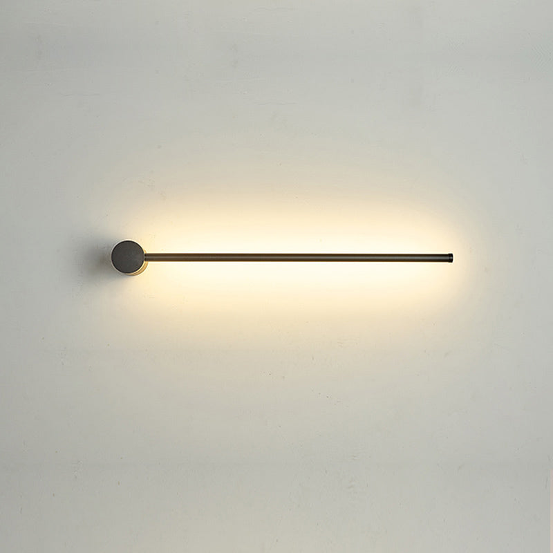 Lampes murales noires linéaires en aluminium 1-Light lampe murale minimalisme pour chambre à coucher