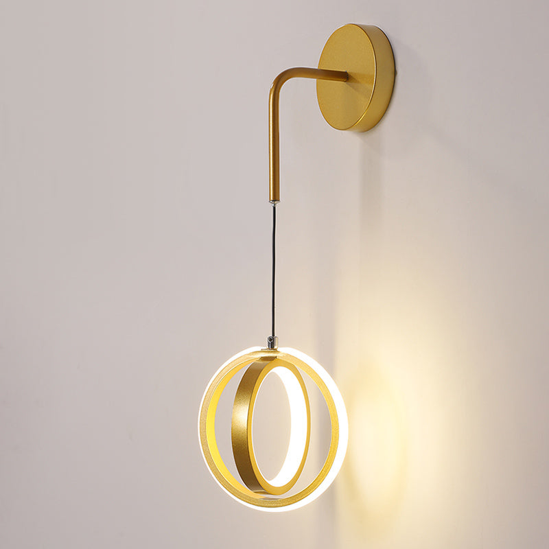 Luce contemporanea a 2 luci a 2 luci a parete a parete montata per la camera da letto