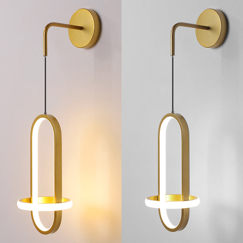 Luce contemporanea a 2 luci a 2 luci a parete a parete montata per la camera da letto