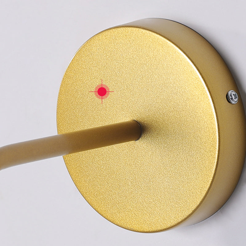 Contemporary 2-Light Wall Sconce Armed Metal Wall Mounted Light for Bedroom